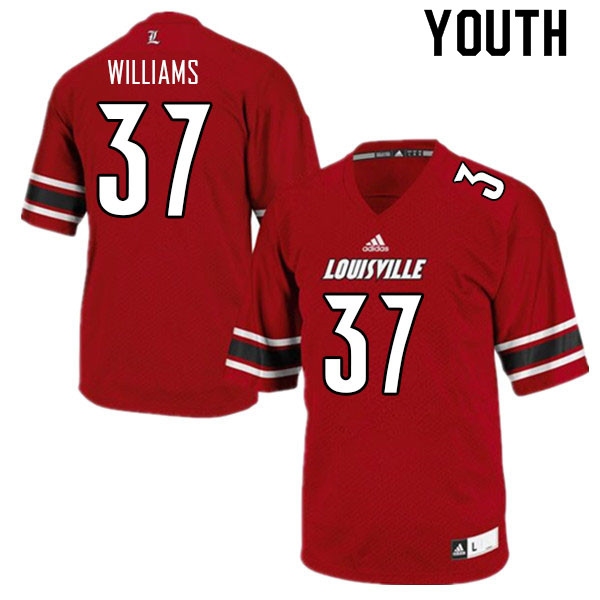 Youth #37 Jacob Williams Louisville Cardinals College Football Jerseys Sale-Red